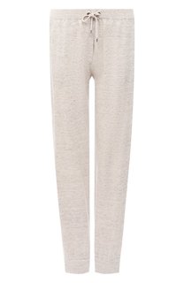 Джоггеры из льна и хлопка Brunello Cucinelli
