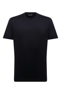 Футболка из шелка и хлопка Giorgio Armani