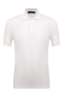 Поло из хлопка и шелка Ermenegildo Zegna