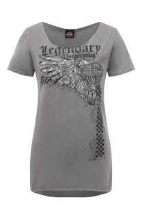 Хлопковая футболка Harley-Davidson