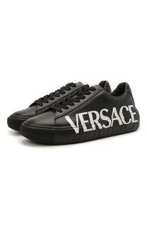 Кожаные кеды Greca Versace