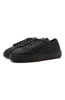 Кожаные кеды Santoni