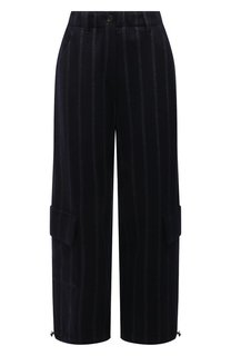 Брюки из шерсти и хлопка Brunello Cucinelli