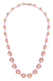 Ожерелье с сердцами из цитрина Moonka