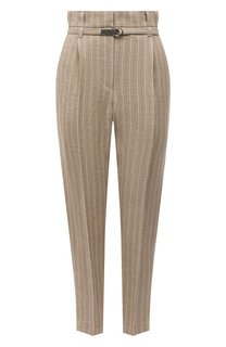 Брюки изо льна и вискозы Brunello Cucinelli