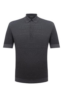 Поло из хлопка и льна Ermenegildo Zegna