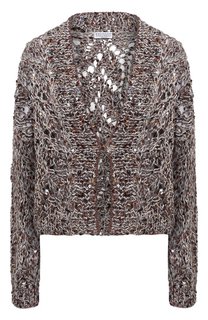 Кардиган изо льна и хлопка Brunello Cucinelli