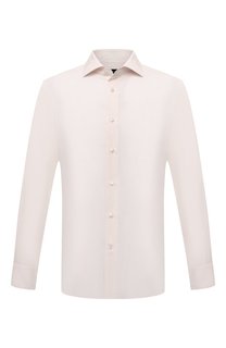 Сорочка из хлопка и льна Ermenegildo Zegna