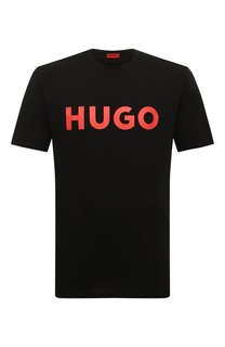Хлопковая футболка HUGO