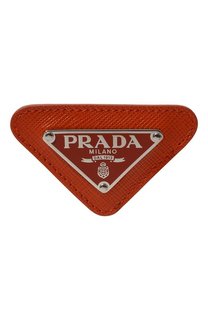 Кожаный значок Prada