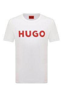 Хлопковая футболка HUGO