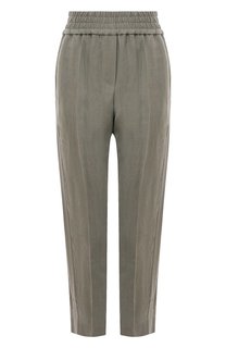 Брюки из вискозы и льна Brunello Cucinelli