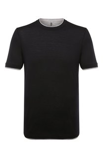 Футболка из шелка и хлопка Brunello Cucinelli