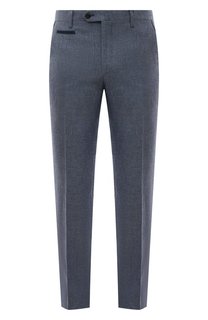 Брюки изо льна и шерсти Corneliani