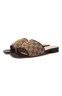 Текстильные шлепанцы Gucci