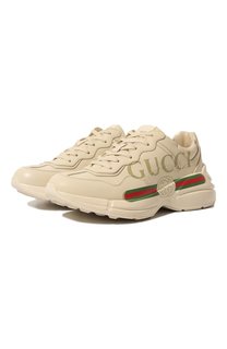 Кожаные кроссовки Rhyton Gucci