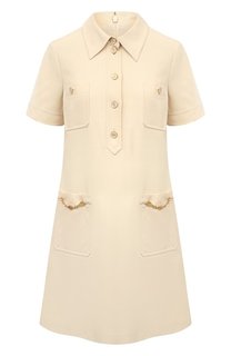Платье из шелка и шерсти Gucci