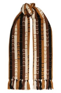 Шарф из шерсти и хлопка Gucci