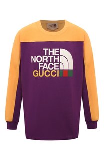 Хлопковый лонгслив The North Face x Gucci Gucci