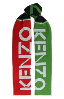 Шарф из хлопка и шерсти Kenzo