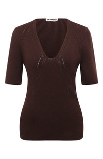 Пуловер из вискозы и хлопка Jil Sander