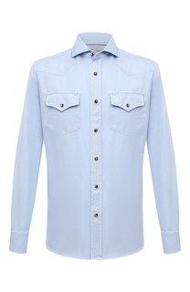 Хлопковая рубашка Brunello Cucinelli