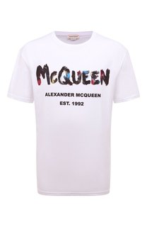 Хлопковая футболка Alexander McQueen