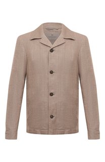 Куртка-рубашка изо льна и шерсти Canali