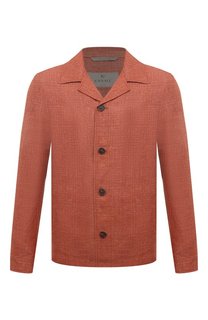 Куртка-рубашка изо льна и шерсти Canali