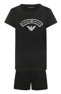 Хлопковая пижама Emporio Armani