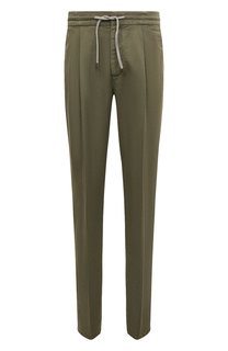 Брюки изо льна и хлопка Brunello Cucinelli