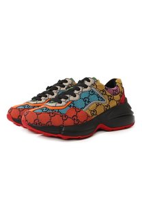 Текстильные кроссовки Rhyton Multicolor Gucci