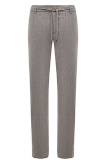 Брюки изо льна и шерсти Canali