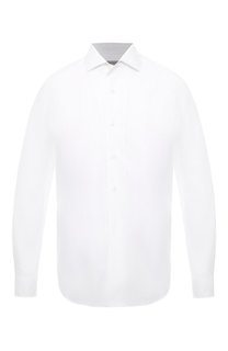 Рубашка из хлопка и льна Corneliani