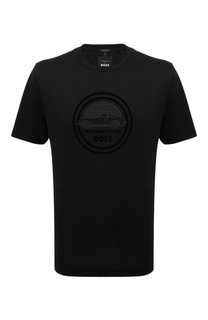 Хлопковая футболка BOSS