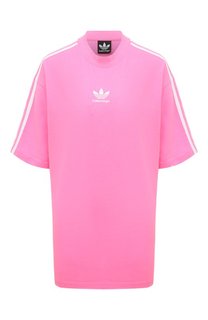 Хлопковая футболка Balenciaga x adidas Balenciaga