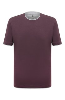 Футболка из хлопка и шелка Brunello Cucinelli