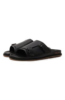 Кожаные шлепанцы Santoni