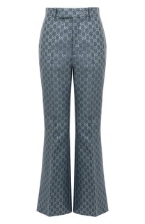 Брюки из шерсти и шелка Gucci