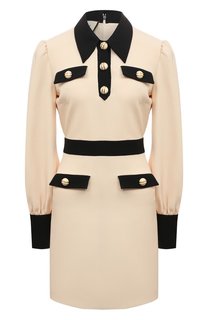 Платье из шерсти и шелка Gucci