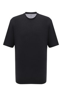Футболка из шелка и хлопка Brunello Cucinelli