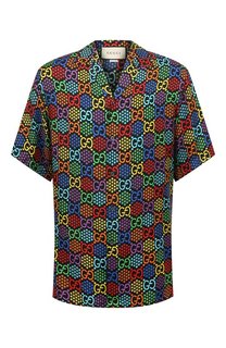 Шелковая рубашка GG Psychedelic Gucci