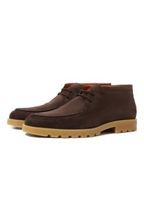 Замшевые ботинки Santoni