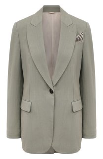 Жакет из вискозы и льна Brunello Cucinelli