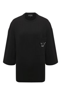 Хлопковая футболка Emporio Armani