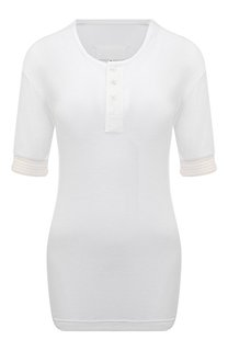 Футболка из хлопка и шелка Maison Margiela