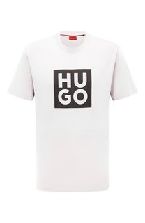 Хлопковая футболка HUGO