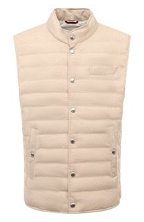 Жилет изо льна и шерсти Brunello Cucinelli