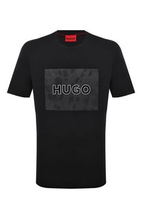 Хлопковая футболка HUGO
