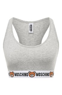 Хлопковый бра-топ Moschino